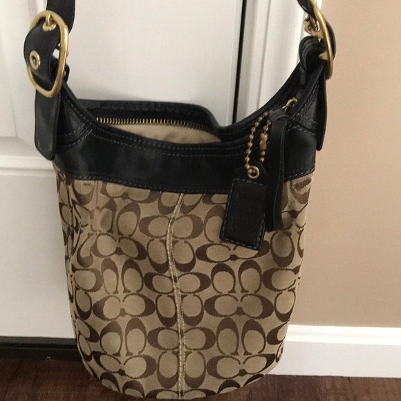 Coach Brown Leather Bucket Bag - Picture 2 of 5